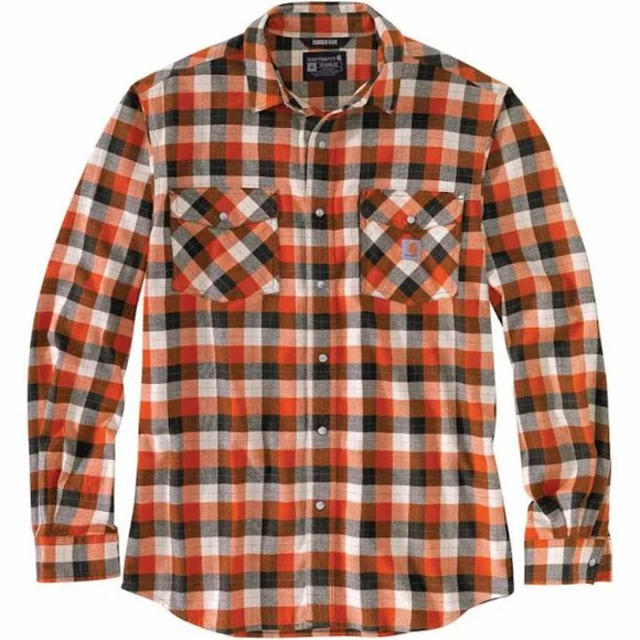 Carhartt Men's Rugged Flex Relaxed Fit Midweight Long-Sleeve Flannel Shirt - Picture 2 of 16